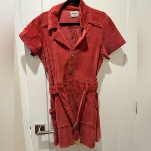 Show Me Your MuMu Red Corduroy Dress